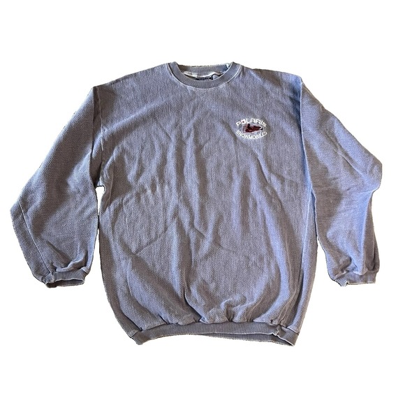 polaris Other - Vintage Polaris Snowmobiles Sweatshirt USA Made Herringbone Mens XL Light Purple